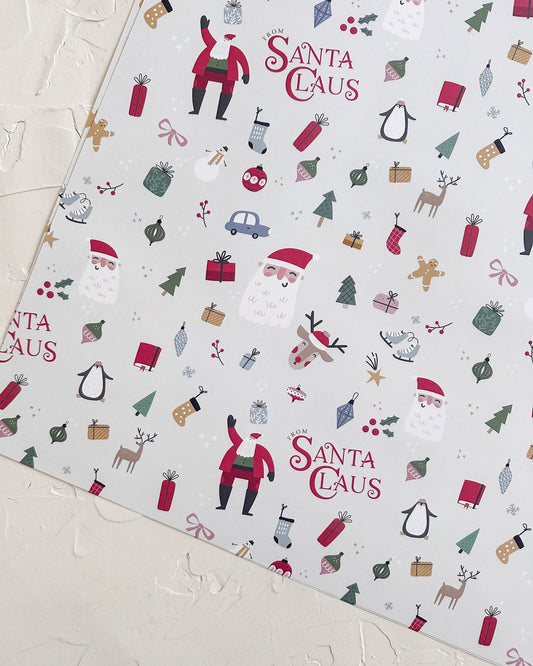 Santa Wrapping Paper - 2 sheets