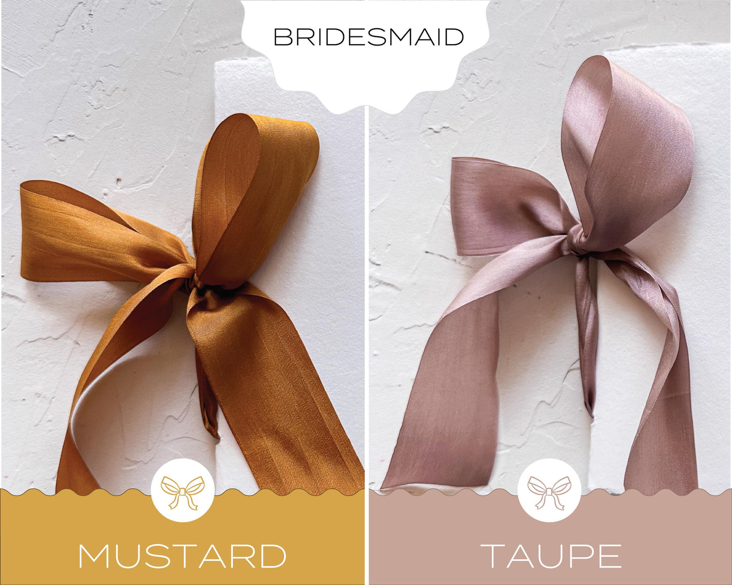 Bridesmaid TOAST/SPEECH Book • Letterpressed on White Handmade paper with Silk Ribbon