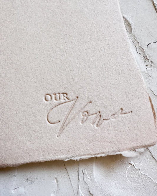 OUR Wedding Vow Book • Sandy Beige