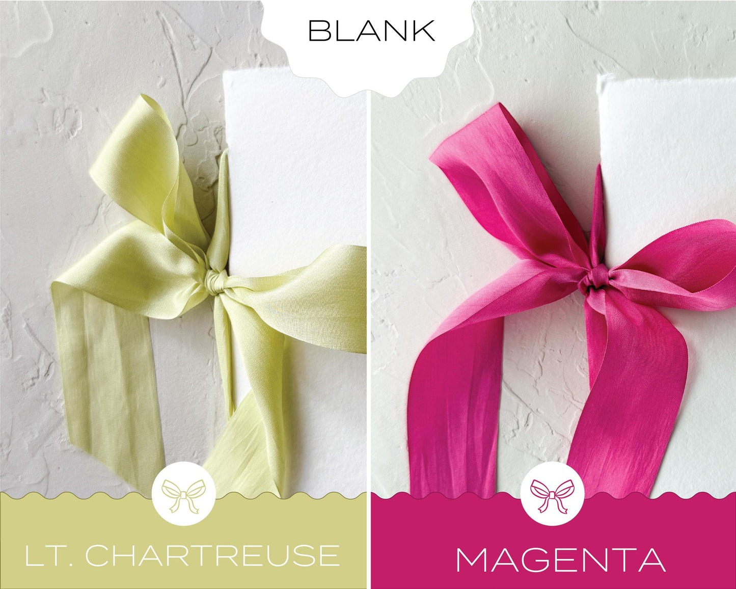 Blank Toast Book • White Handmade paper with Custom Silk Ribbon Color