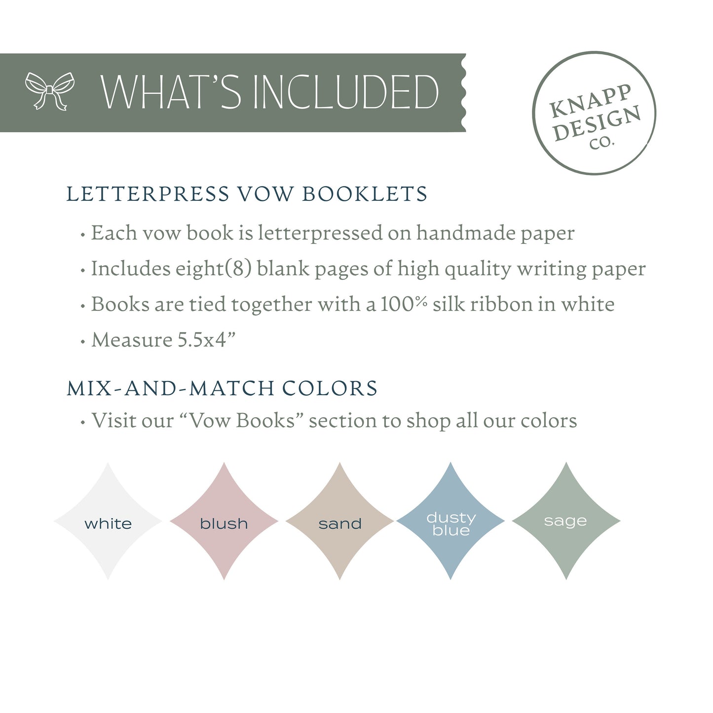 HIS Vow Booklet • Dusty Blue