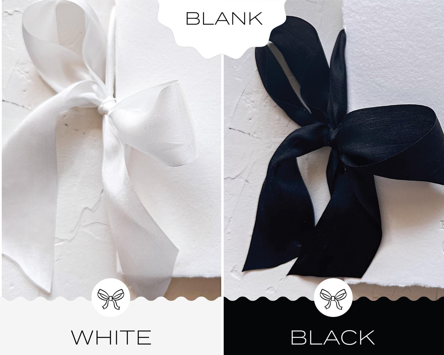 Blank Toast Book • White Handmade paper with Custom Silk Ribbon Color