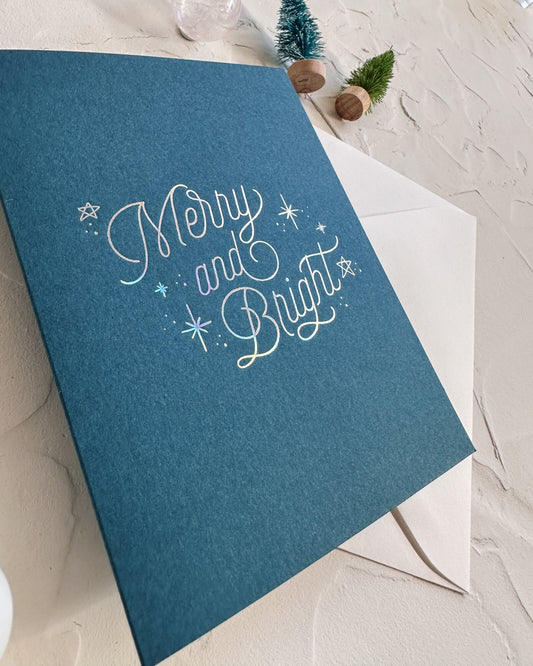 Merry and Bright • Holographic Foil Pressed