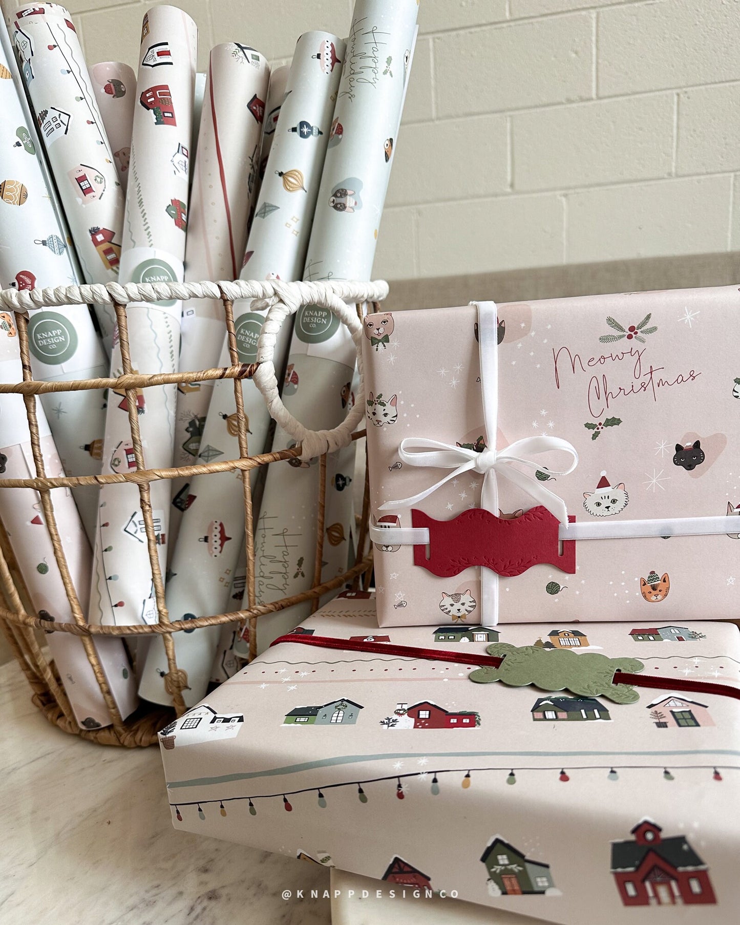 Winter Village Wrapping Paper Sheets