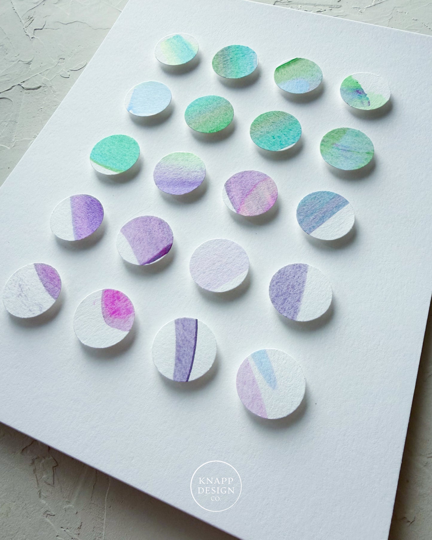 Hand-Painted Dimensional Color Study - 05