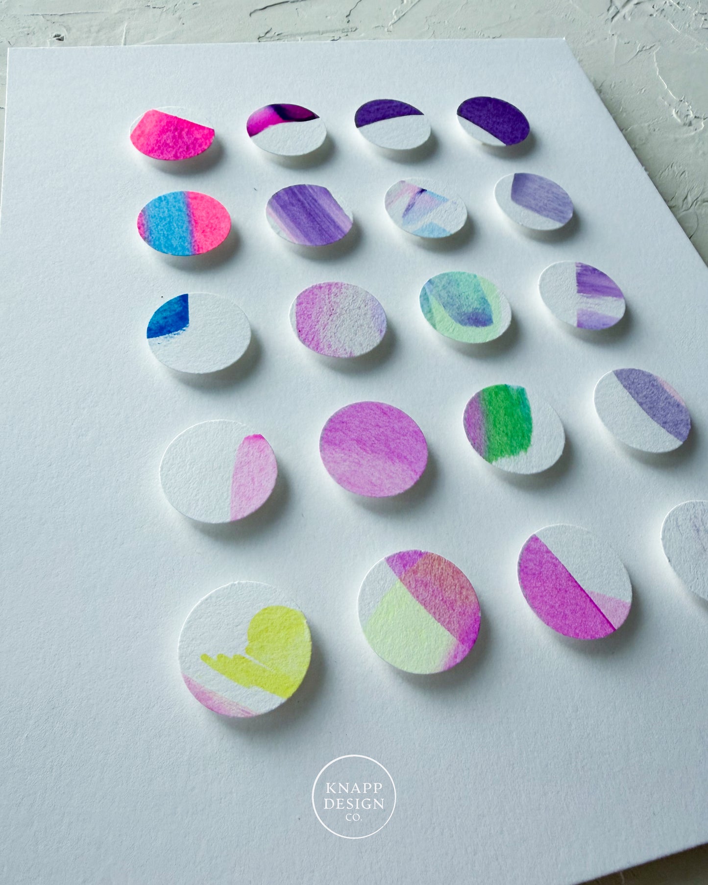 Hand-Painted Dimensional Color Study - 06