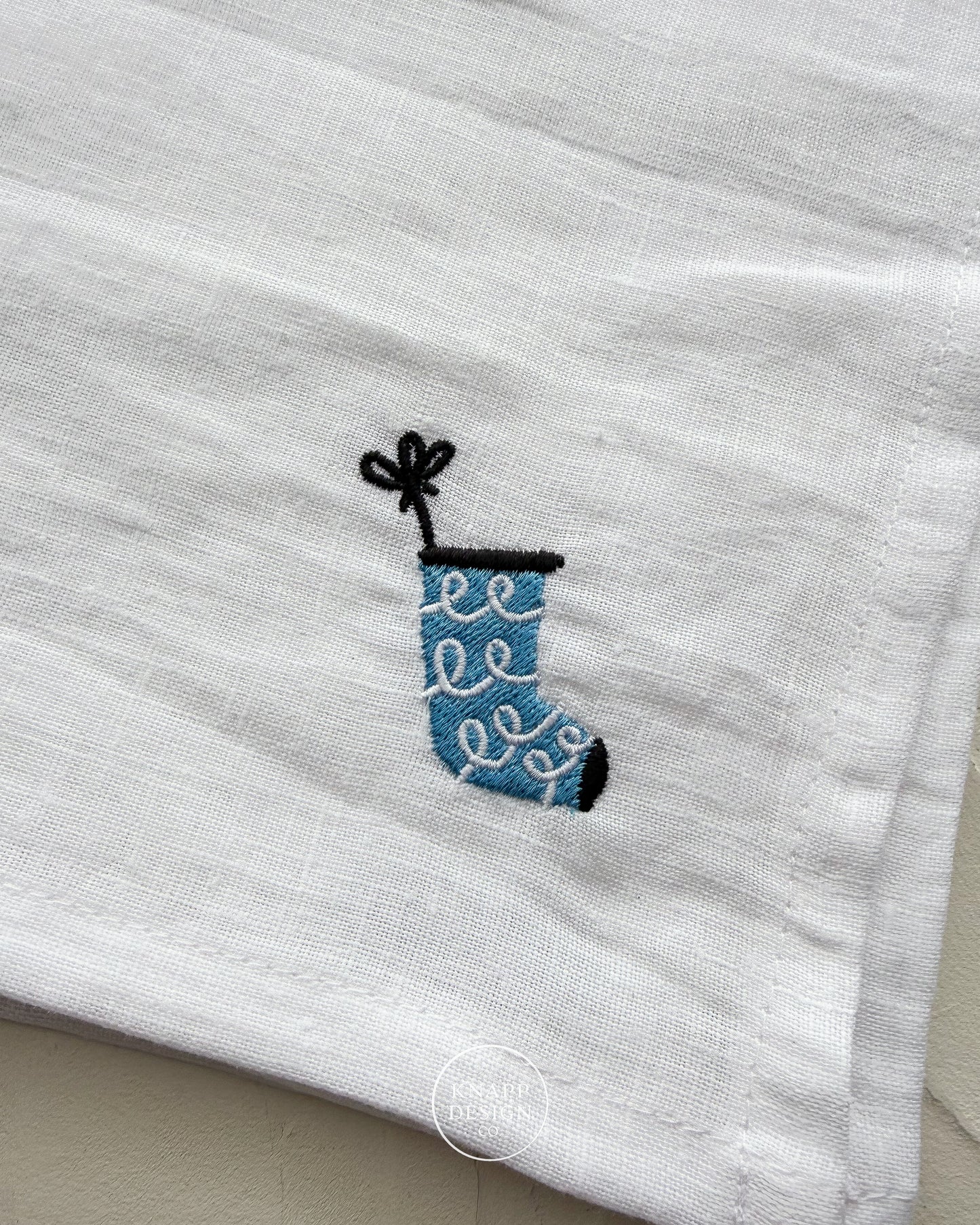 Embroidered Dinner Napkin • Stocking