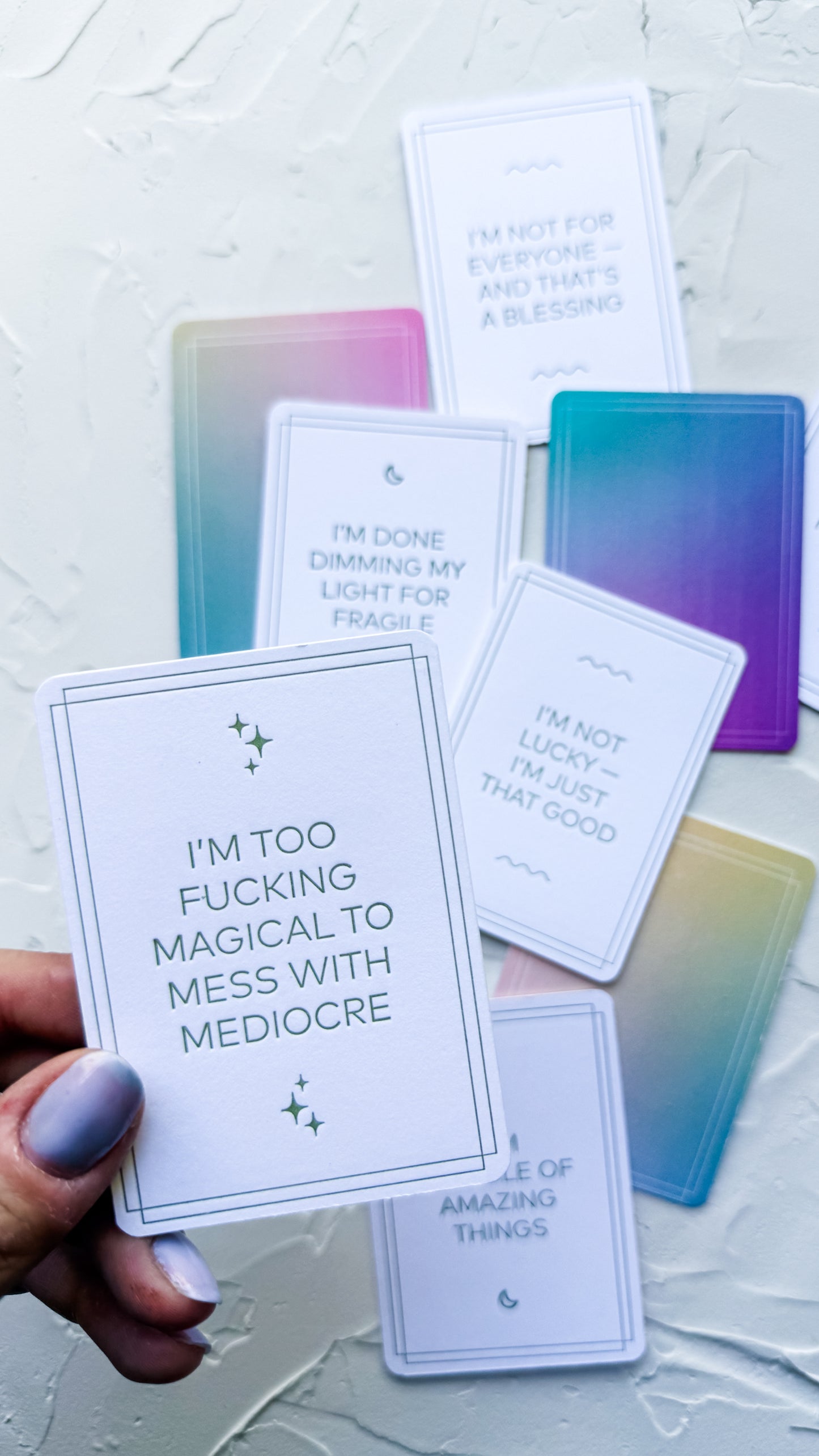 Letterpress Night Out - Affirmation Cards - JLD