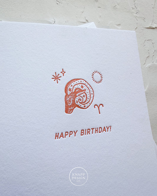 ♈ Aries - Zodiac Birthday Card (3/21 – 4/19)