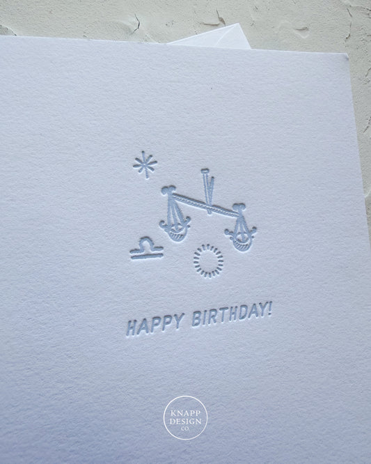 ♎ Libra - Zodiac Birthday Card (9/22 - 10/23)