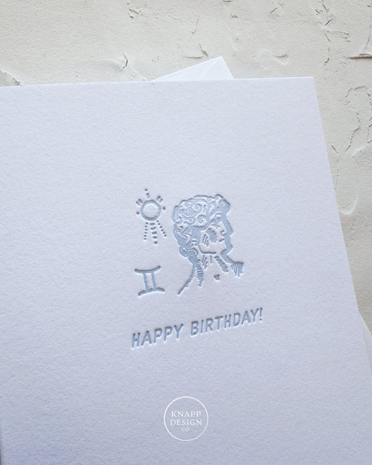 ♊ Gemini - Zodiac Birthday Card (5/21 – 6/21)