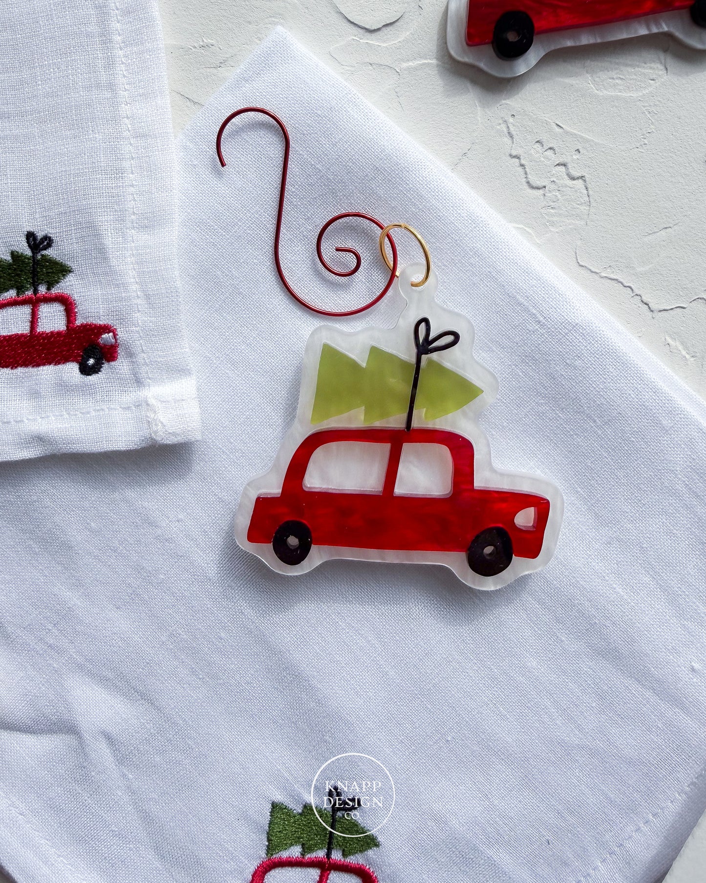Car with Tree • Acrylic Ornament
