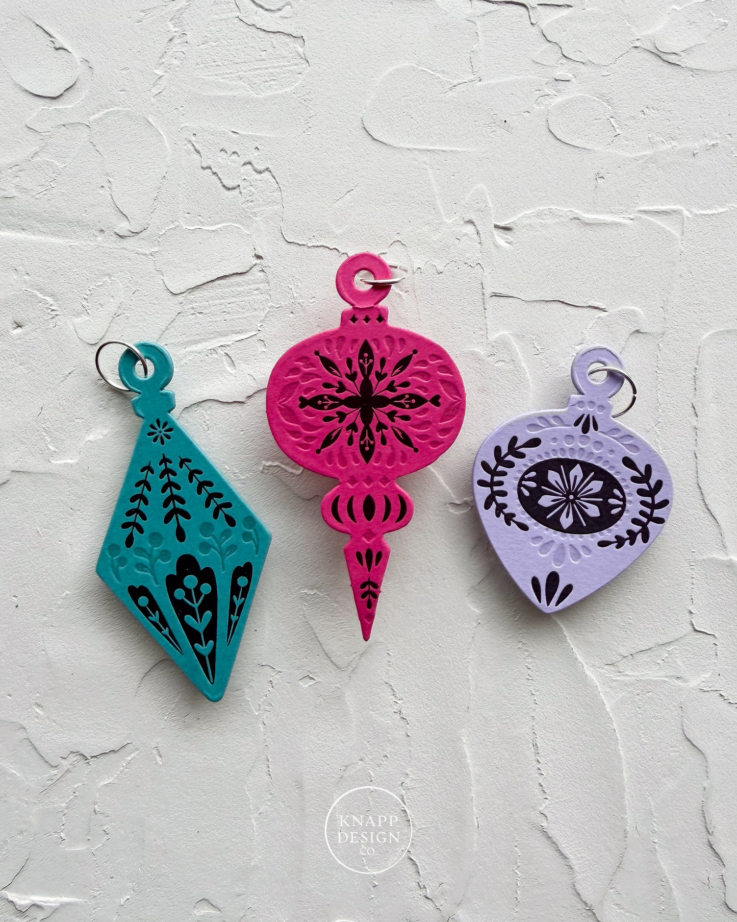 Letterpress Ornament • Vintage • Teal