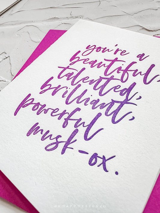 Brilliant Musk-Ox Galentine's Day Card