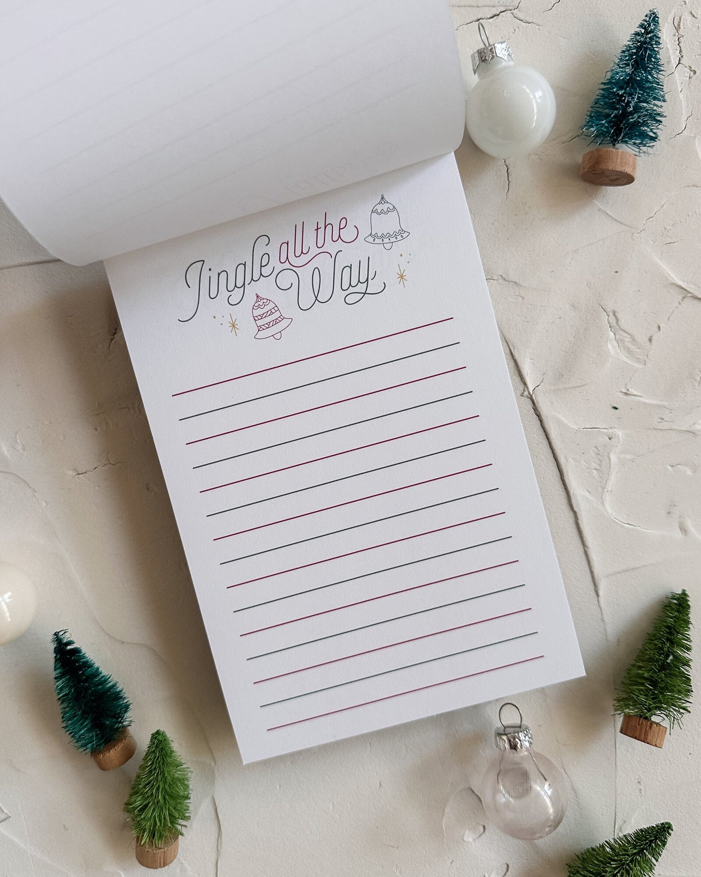 Deck the Halls Note pad for Christmas & Holidays