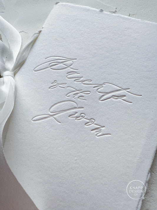 Parents of the Groom Toast Book