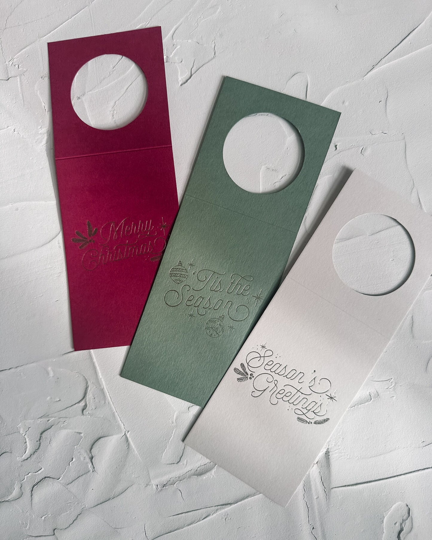 Christmas Wine Tags • Gold Foil