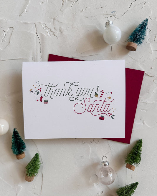 Santa Thank You Card | North Pole Greeting