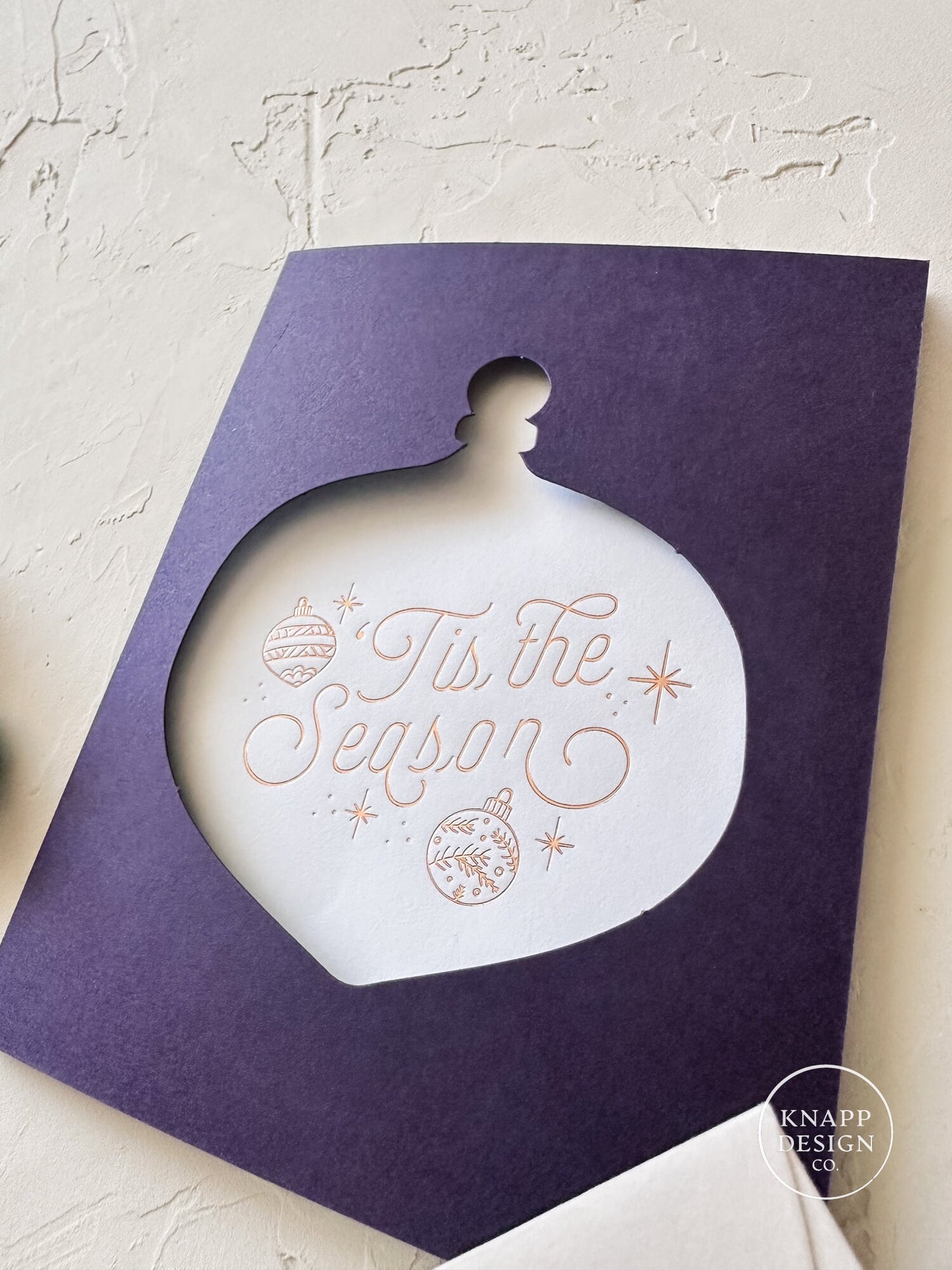 Tis the Season Ornament Card • Holographic Foil