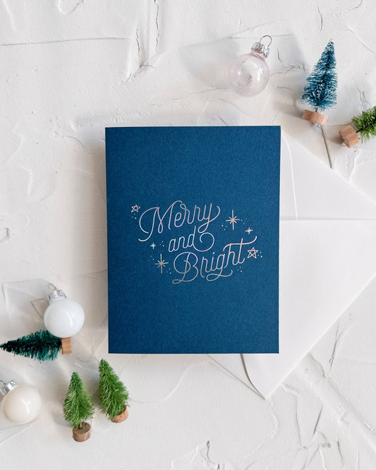 Merry and Bright • Holographic Foil Pressed
