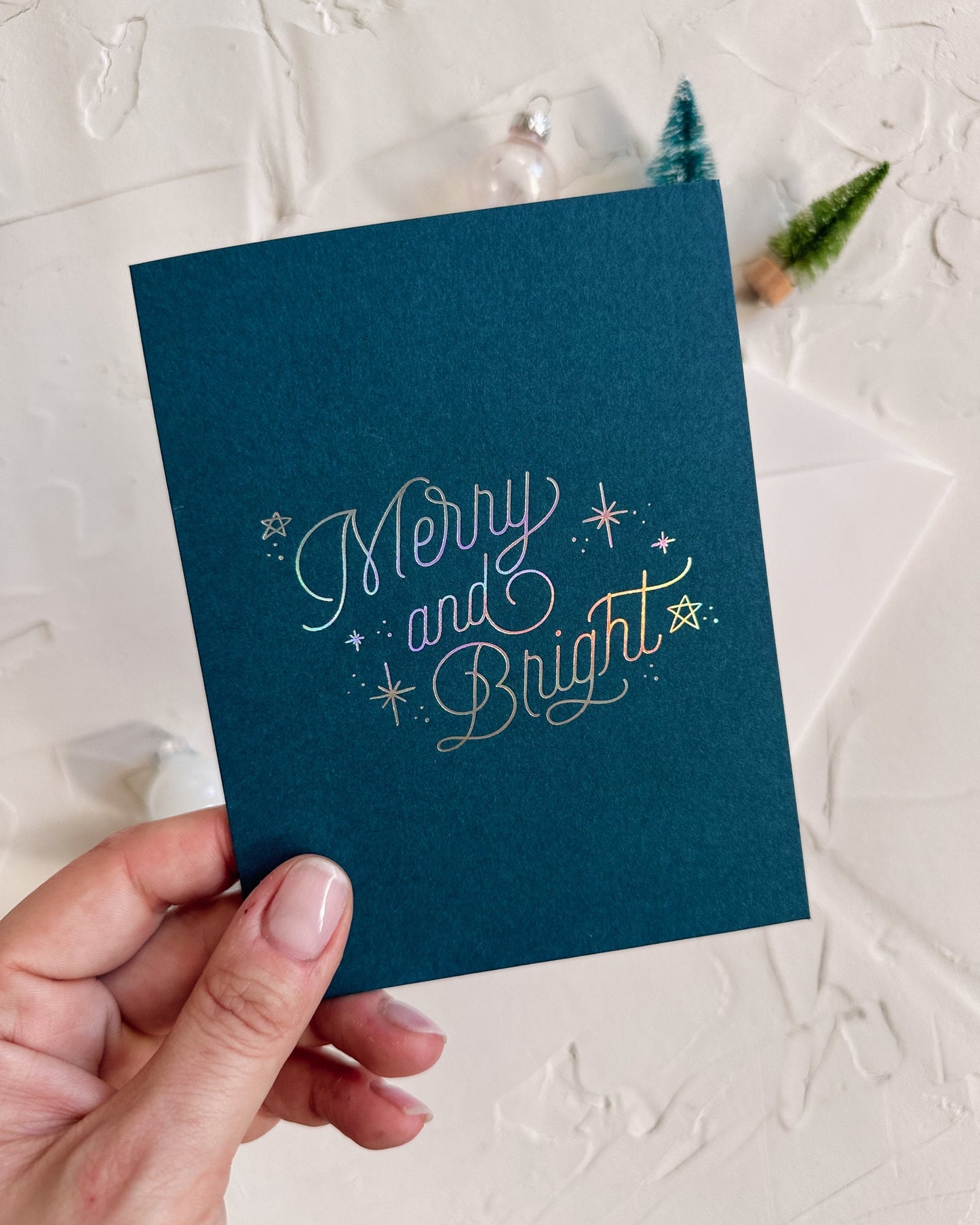 Merry and Bright • Holographic Foil Pressed