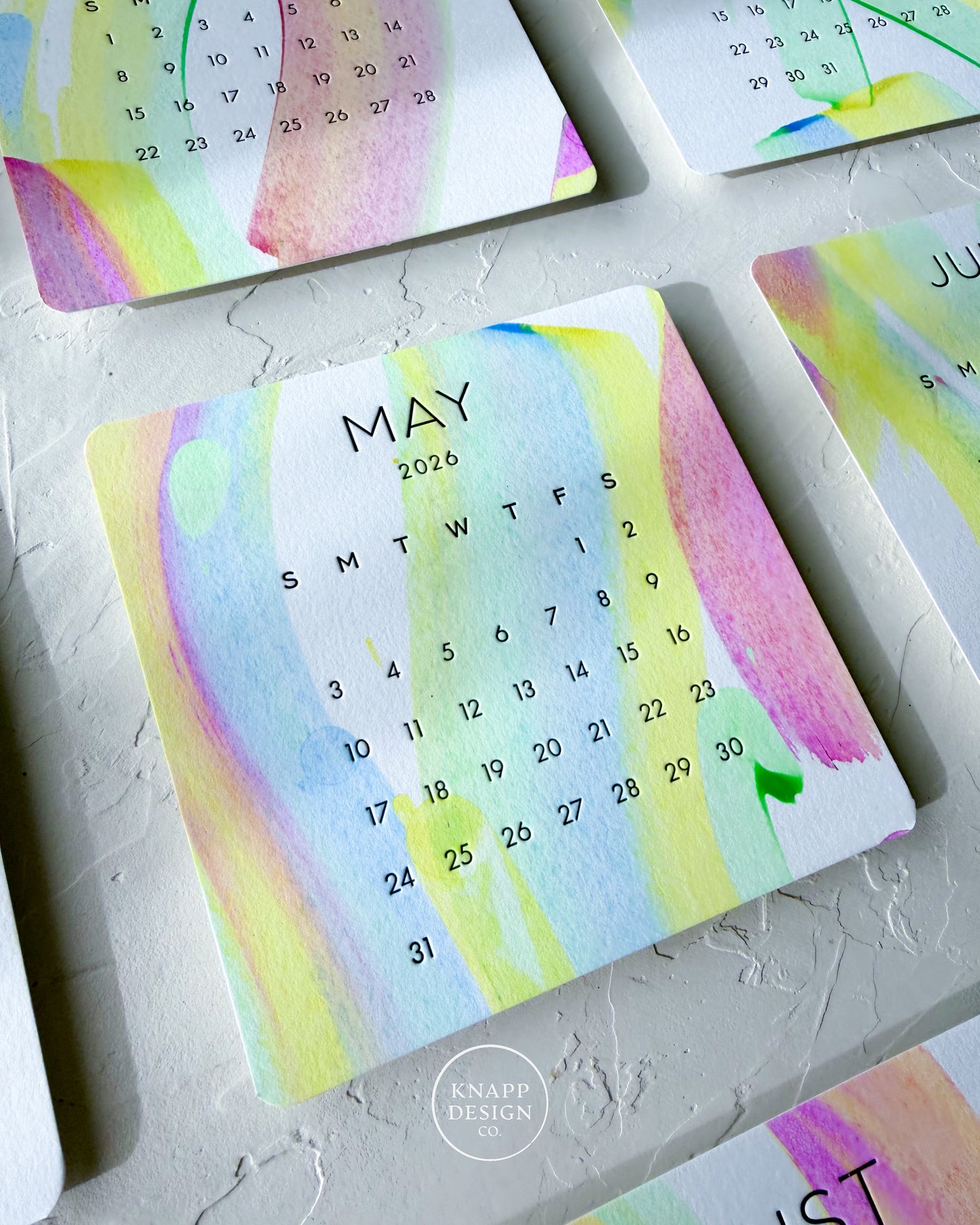 Hand-Painted 2026 Desk Calendar • 04