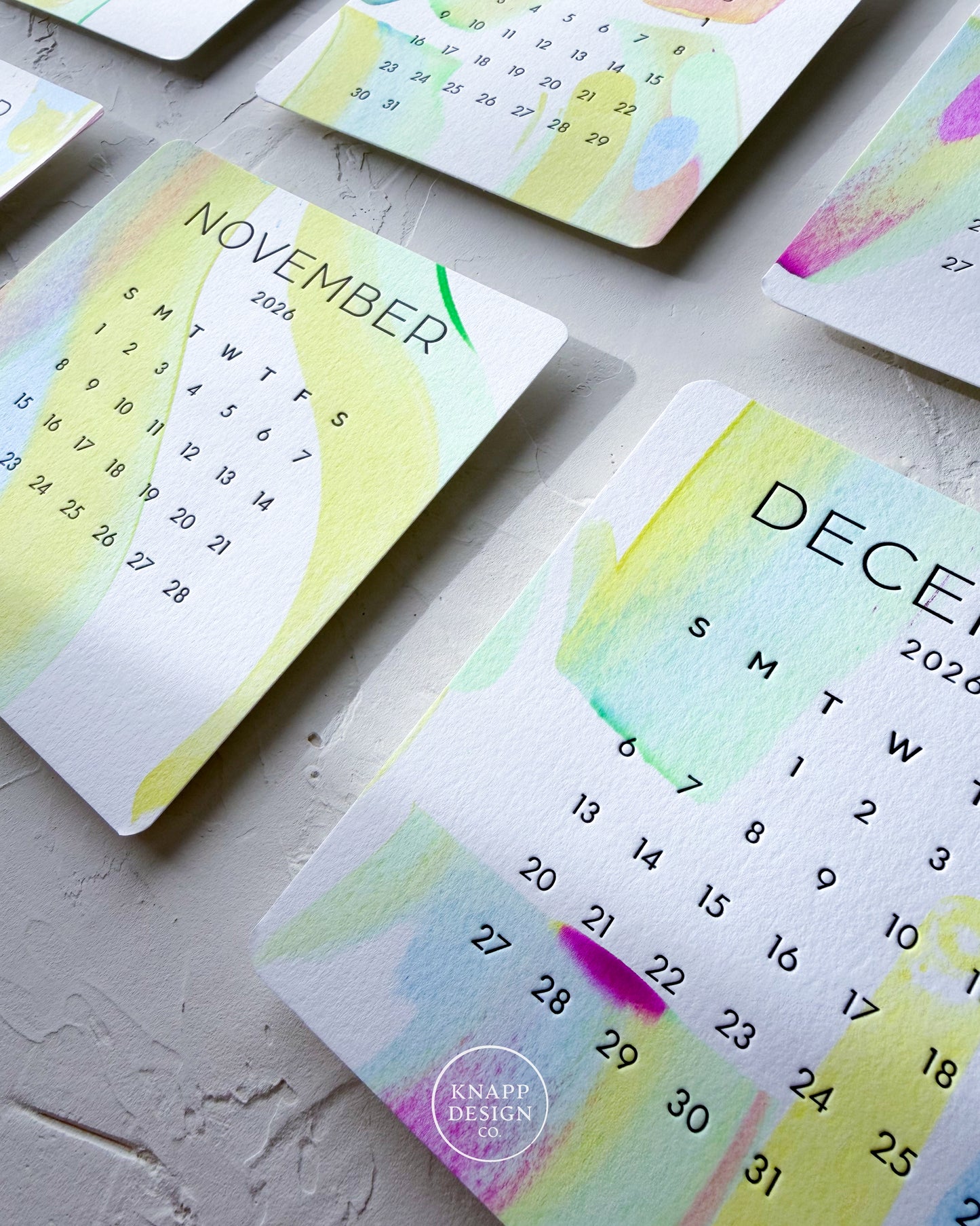 Hand-Painted 2026 Desk Calendar • 04
