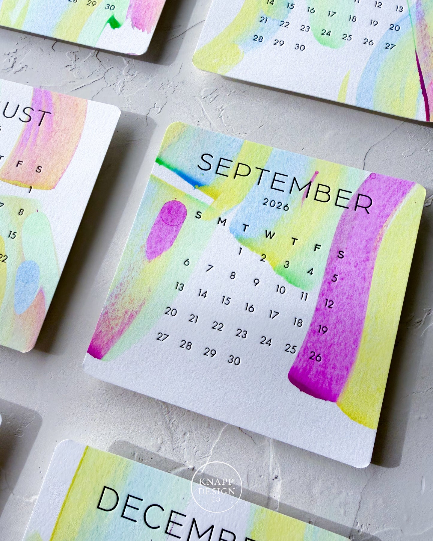 Hand-Painted 2026 Desk Calendar • 04
