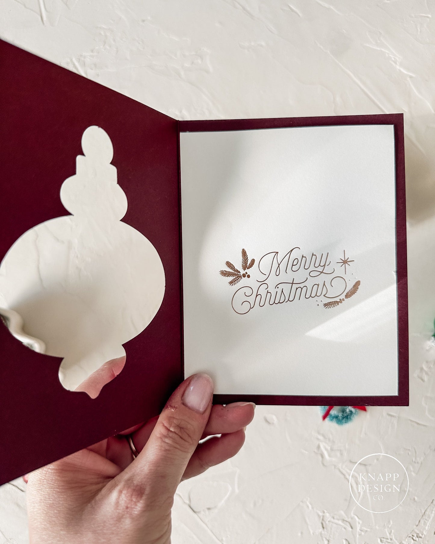 Merry Christmas Ornament Card