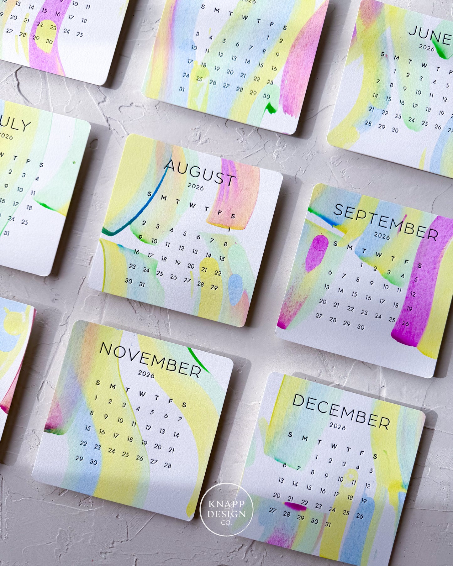Hand-Painted 2026 Desk Calendar • 04
