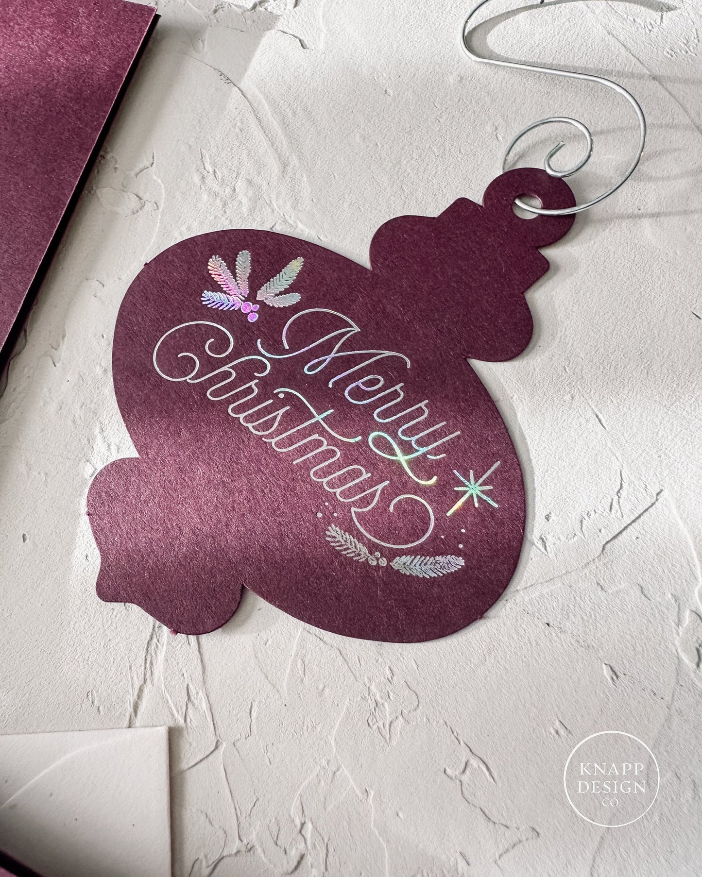 Merry Christmas Ornament Card