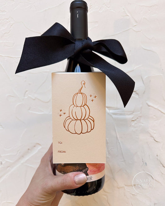 Halloween Wine Tags • Gold Foil