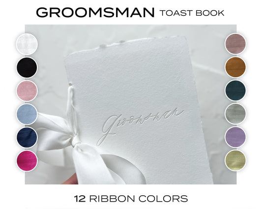 Groomsman TOAST/SPEECH Book