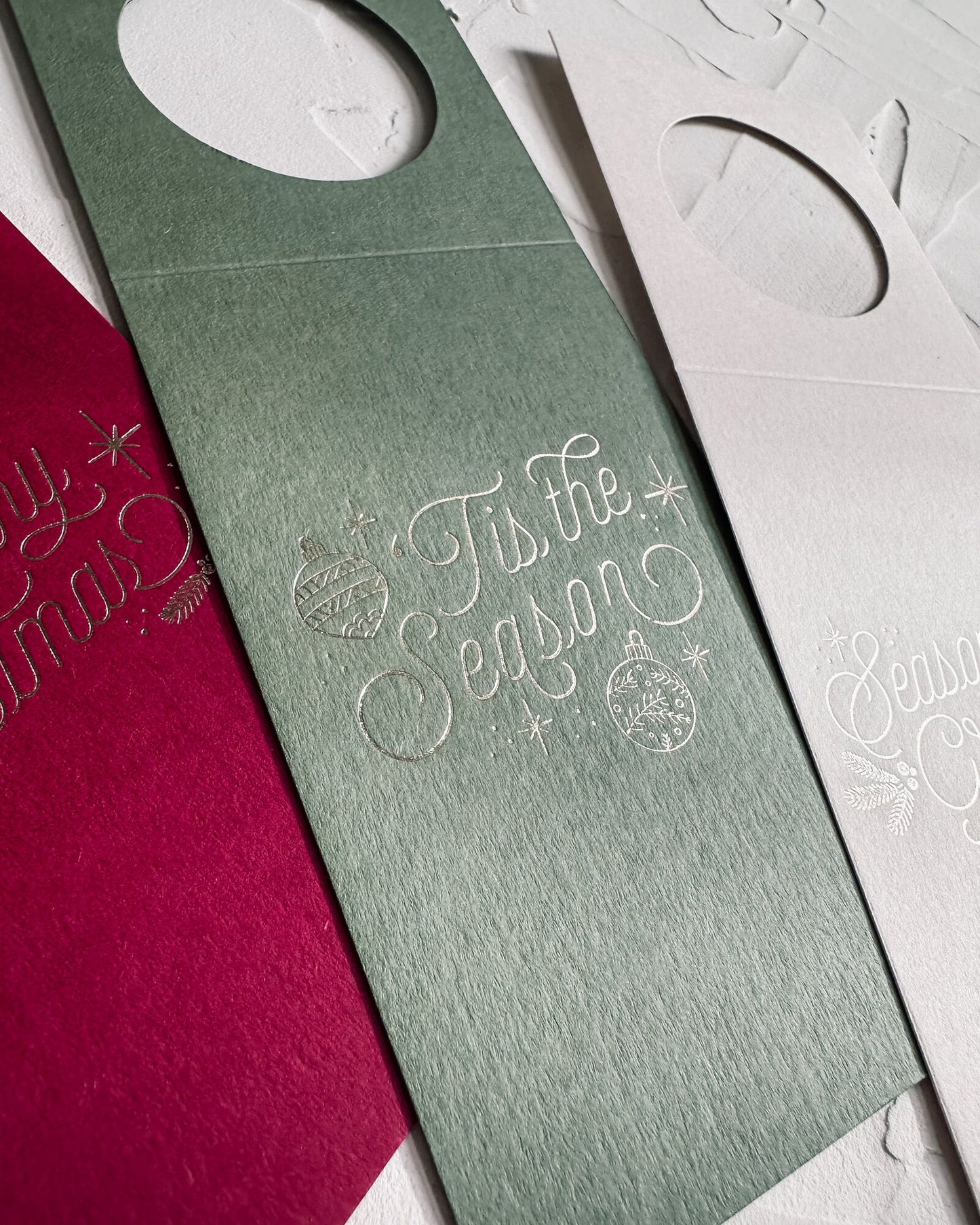 Christmas Wine Tags • Gold Foil