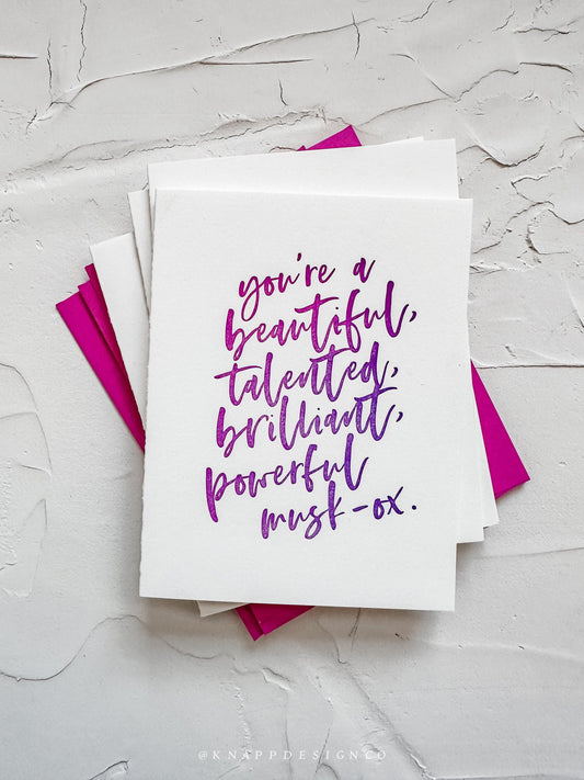 Brilliant Musk-Ox Galentine's Day Card