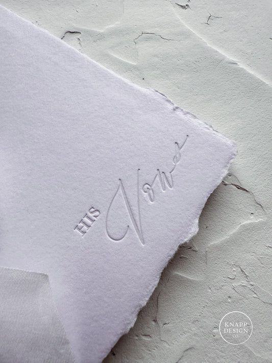 HIS Wedding Vow Book  •  Lilac