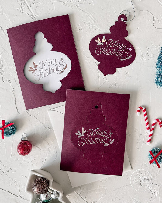 Merry Christmas Ornament Card