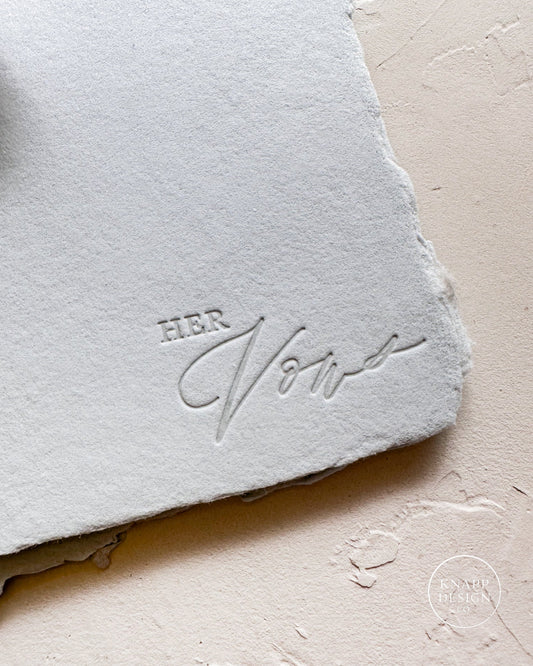HER Vow Booklet •  Dusty Blue