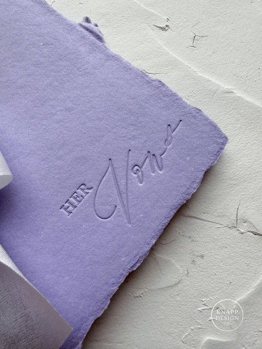 HER Wedding Vow Book  • Lavender