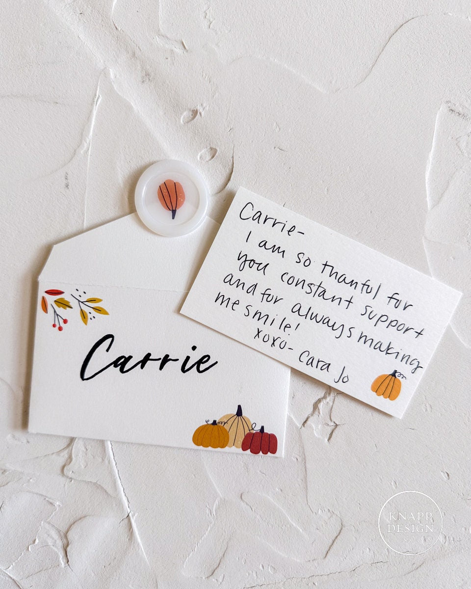 Thanksgiving or Friendsgiving Mini Thank You Notes