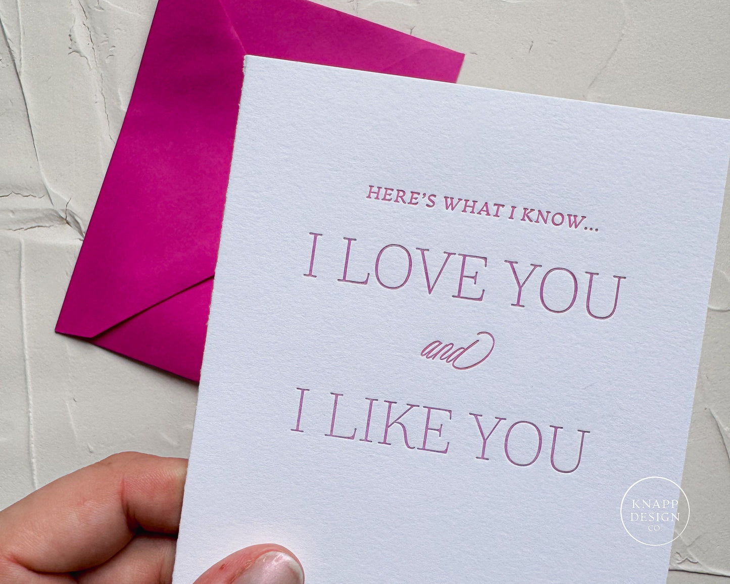 I love you and I like you