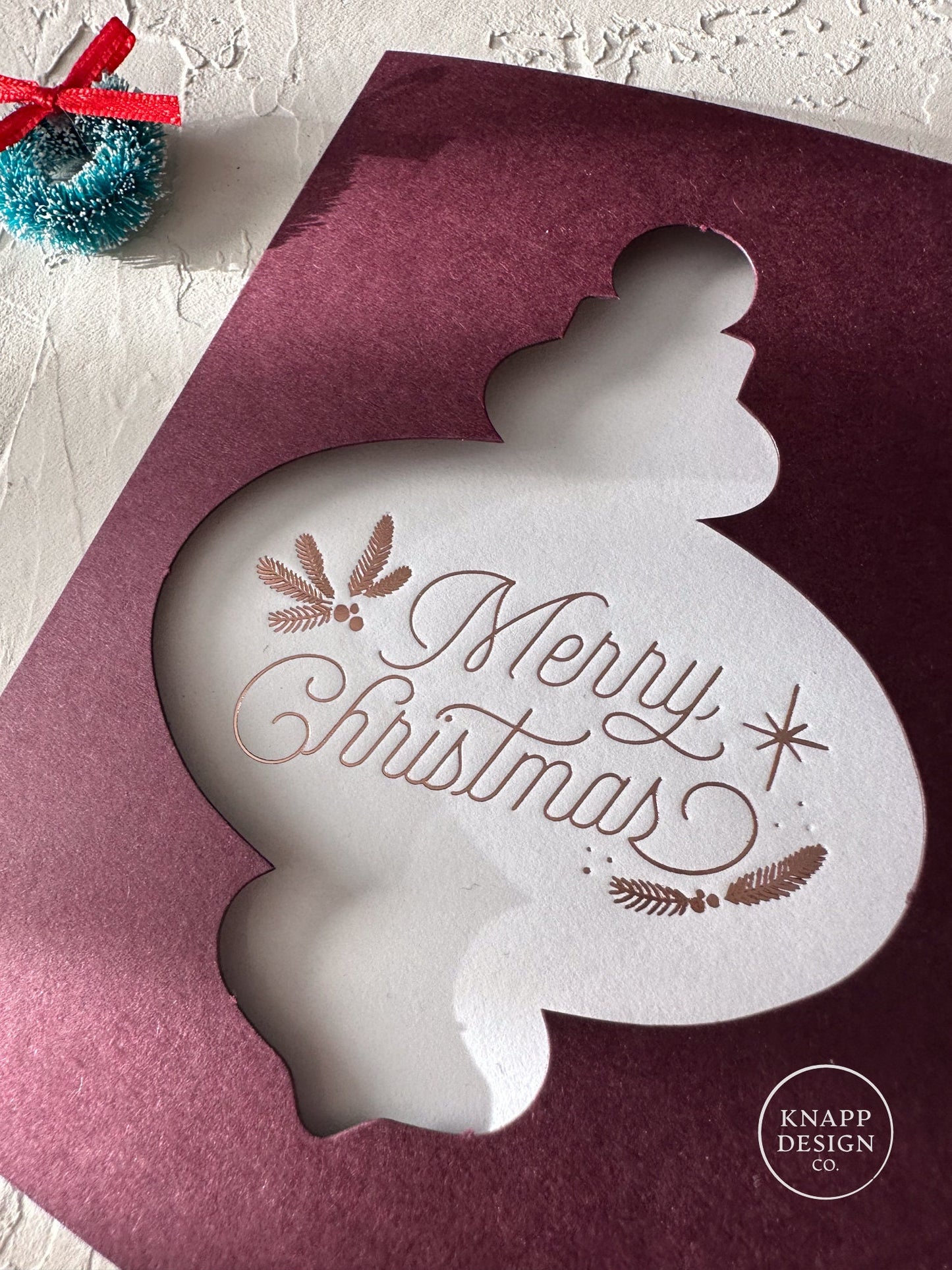 Merry Christmas Ornament Card