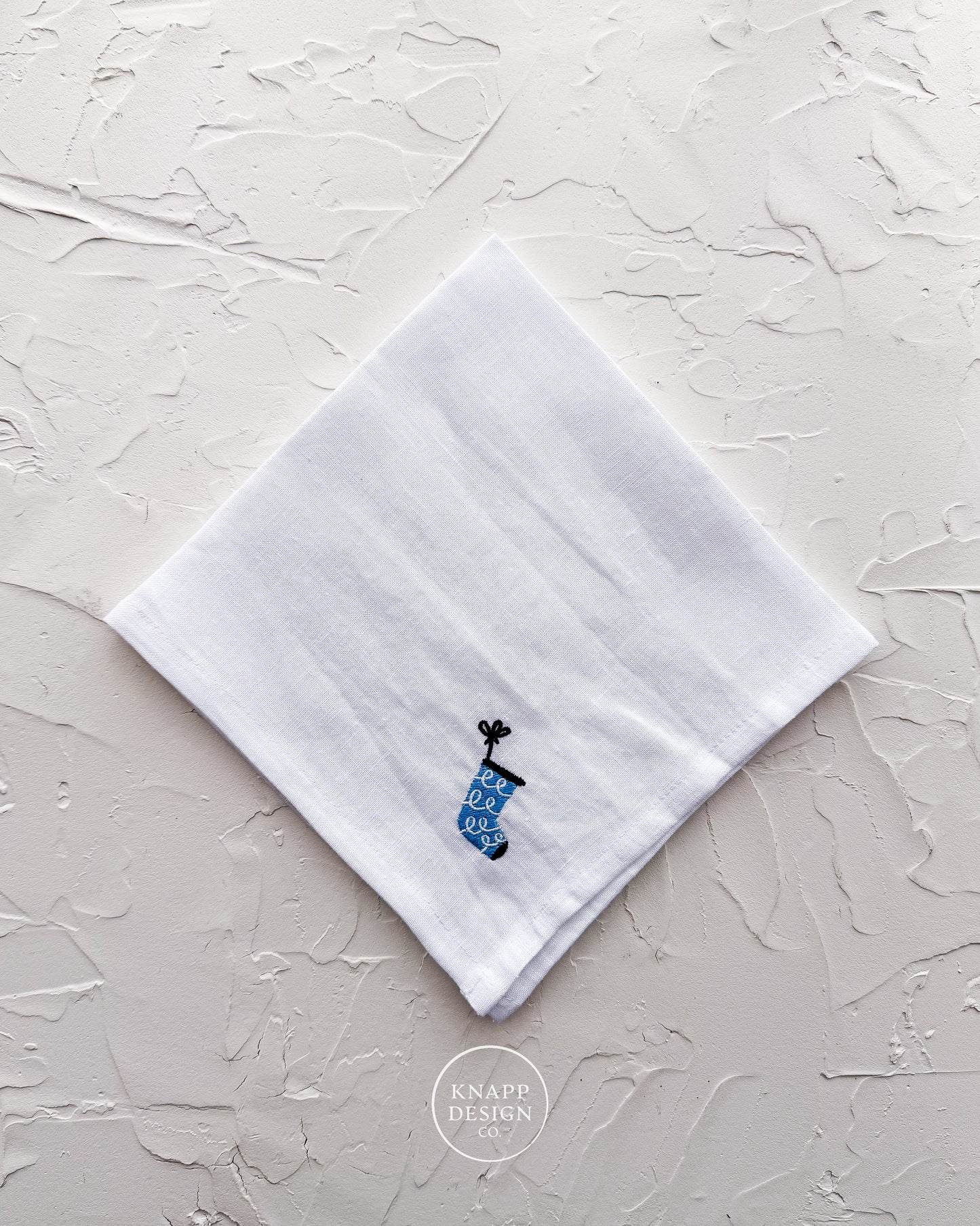 Embroidered Dinner Napkin • Stocking