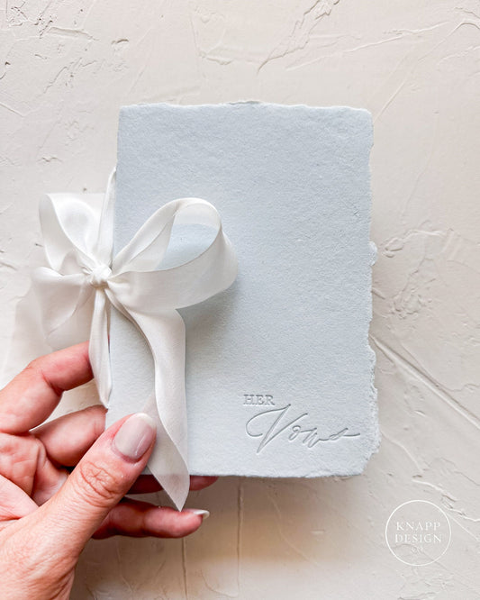 HER Vow Booklet •  Dusty Blue