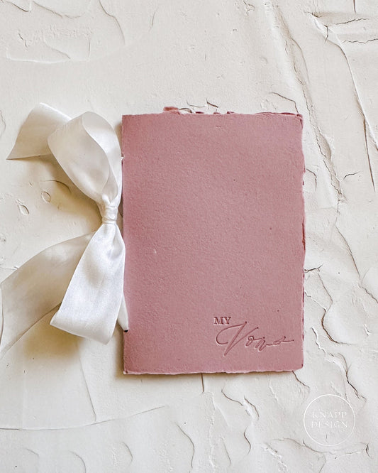MY Wedding Vow Book • Dusty Pink