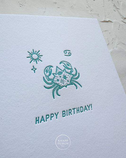♋ Cancer  - Zodiac Birthday Card (6/22 – 7/22)