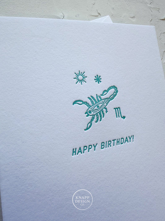 ♏ Scorpio - Zodiac Birthday Card (10/24 - 11/21)