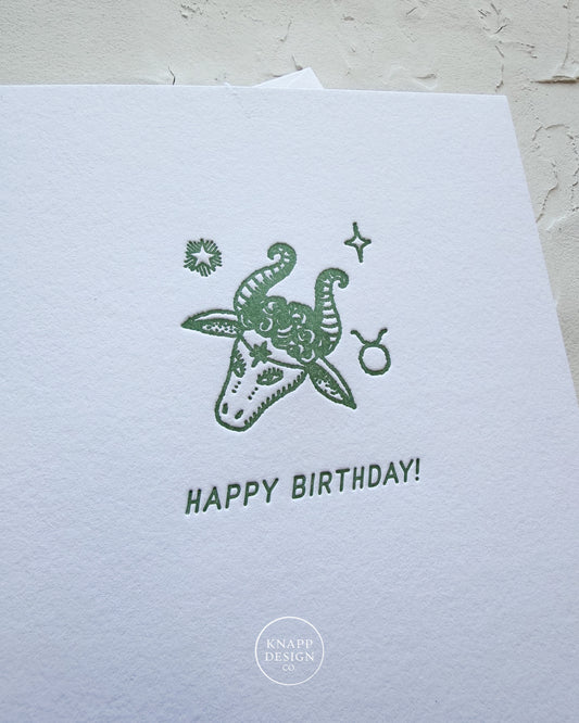 ♉ Taurus - Zodiac Birthday Card (4/20 – 5/20)