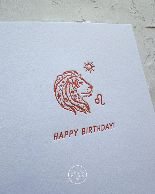 ♌ Leo   - Zodiac Birthday Card (7/23 – 8/22)