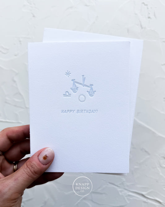 ♎ Libra   - Zodiac Birthday Card (9/22 - 10/23)